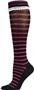 Nouvella Womens Stripe Lace Turned Cuff Knee Socks