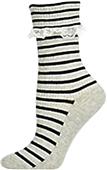 Nouvella Women Lace Trimmed Turned Cuff Crew Socks