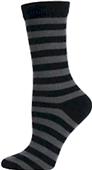 Nouvella Womens Two Color Striped Crew Socks