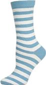 Nouvella Womens Two Color Striped Crew Socks