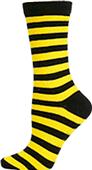 Nouvella Womens Two Color Striped Crew Socks