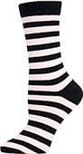 Nouvella Womens Two Color Striped Crew Socks