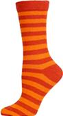 Nouvella Womens Two Color Striped Crew Socks