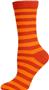 Nouvella Womens Two Color Striped Crew Socks