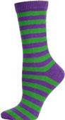Nouvella Womens Two Color Striped Crew Socks