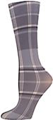 Nouvella Grey Plaid Sublimated Trouser Socks