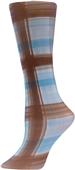 Nouvella Brown Madras Sublimated Trouser Socks