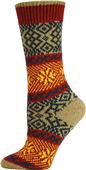 QT Feet Recycled Wonderland Fairisle Crew Socks