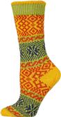 QT Feet Recycled Wonderland Fairisle Crew Socks