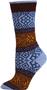 QT Feet Recycled Wonderland Fairisle Crew Socks