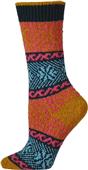 QT Feet Recycled Wonderland Fairisle Crew Socks