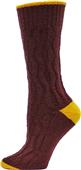 QT Feet Recycled 2 Toned Cable Crew Socks QT Feet Recycled 2 Toned Cable Crew Socks