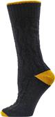 QT Feet Recycled 2 Toned Cable Crew Socks QT Feet Recycled 2 Toned Cable Crew Socks