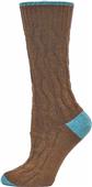 QT Feet Recycled 2 Toned Cable Crew Socks QT Feet Recycled 2 Toned Cable Crew Socks
