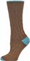 QT Feet Recycled 2 Toned Cable Crew Socks