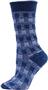 QT Feet Recycled Gingham Check Crew Socks