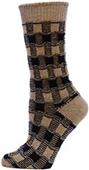 QT Feet Recycled Gingham Check Crew Socks QT Feet Recycled Gingham Check Crew Socks