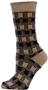 QT Feet Recycled Gingham Check Crew Socks