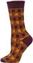 QT Feet Recycled Gingham Check Crew Socks