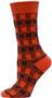 QT Feet Recycled Gingham Check Crew Socks