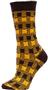 QT Feet Recycled Gingham Check Crew Socks