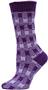 QT Feet Recycled Gingham Check Crew Socks