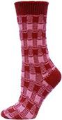 QT Feet Recycled Gingham Check Crew Socks QT Feet Recycled Gingham Check Crew Socks