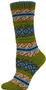 QT Feet Recycled Atlantis Fairisle Crew Socks