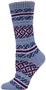 QT Feet Recycled Atlantis Fairisle Crew Socks