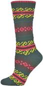 QT Feet Recycled Atlantis Fairisle Crew Socks