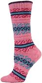 QT Feet Recycled Atlantis Fairisle Crew Socks
