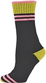 QT Feet Womens Recycled Sporty Stripe Crew Socks QT Feet Womens Recycled Sporty Stripe Crew Socks