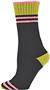 QT Feet Womens Recycled Sporty Stripe Crew Socks