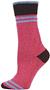 QT Feet Womens Recycled Sporty Stripe Crew Socks