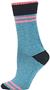 QT Feet Womens Recycled Sporty Stripe Crew Socks