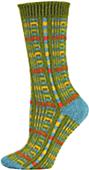 QT Feet Womens Recycled Picnic Plaid Crew Socks