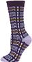 QT Feet Womens Recycled Picnic Plaid Crew Socks