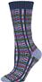 QT Feet Womens Recycled Picnic Plaid Crew Socks