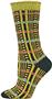 QT Feet Womens Recycled Picnic Plaid Crew Socks