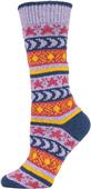 QT Feet Women Recycled Sun, Moon, Stars Crew Socks