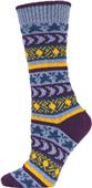 QT Feet Women Recycled Sun, Moon, Stars Crew Socks