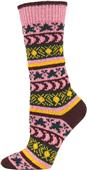 QT Feet Women Recycled Sun, Moon, Stars Crew Socks