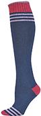 QT Feet Womens Recycled Three Stripe Knee Socks QT Feet Womens Recycled Three Stripe Knee Socks