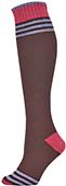 QT Feet Womens Recycled Three Stripe Knee Socks QT Feet Womens Recycled Three Stripe Knee Socks