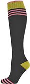 QT Feet Womens Recycled Three Stripe Knee Socks QT Feet Womens Recycled Three Stripe Knee Socks