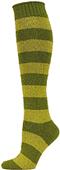 QT Feet Womens Recycled Rugby Stripe Knee Socks