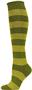 QT Feet Womens Recycled Rugby Stripe Knee Socks