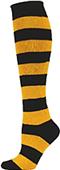 QT Feet Womens Recycled Rugby Stripe Knee Socks QT Feet Womens Recycled Rugby Stripe Knee Socks