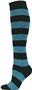 QT Feet Womens Recycled Rugby Stripe Knee Socks