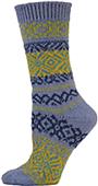 QT Feet Womens Recycled Zuni Fairisle Crew Socks QT Feet Womens Recycled Zuni Fairisle Crew Socks